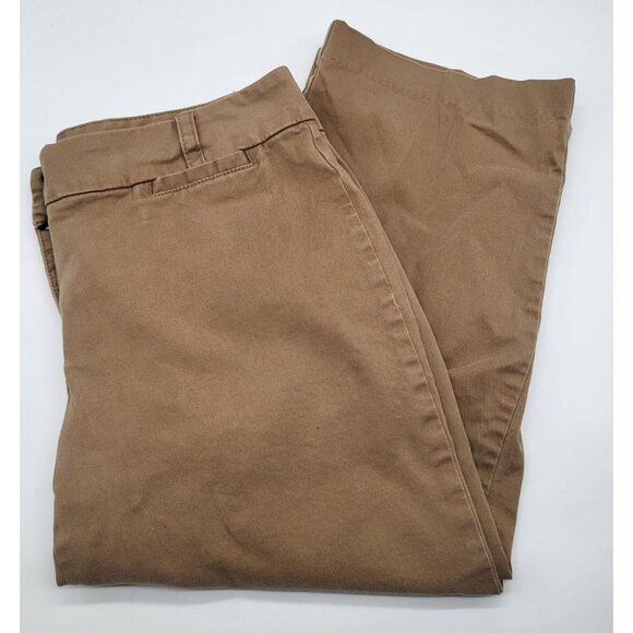 Tommy Hilfiger Womens SZ 8 Cropped Capri Tan Khaki Pants y2K preppy - Picture 3 of 10